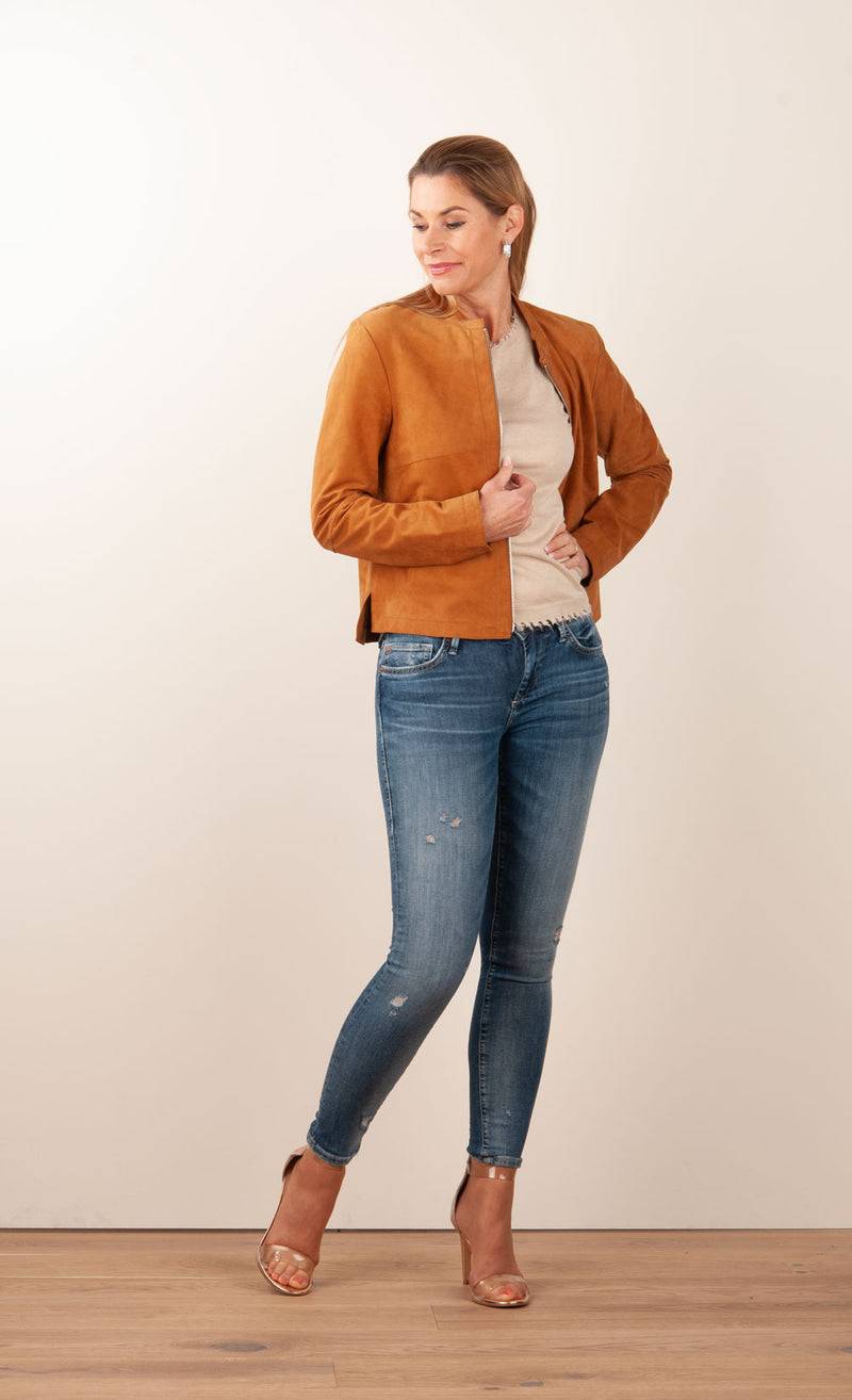 Milestone Lederjacke „Rena“ Cognac Saisonale Angebote