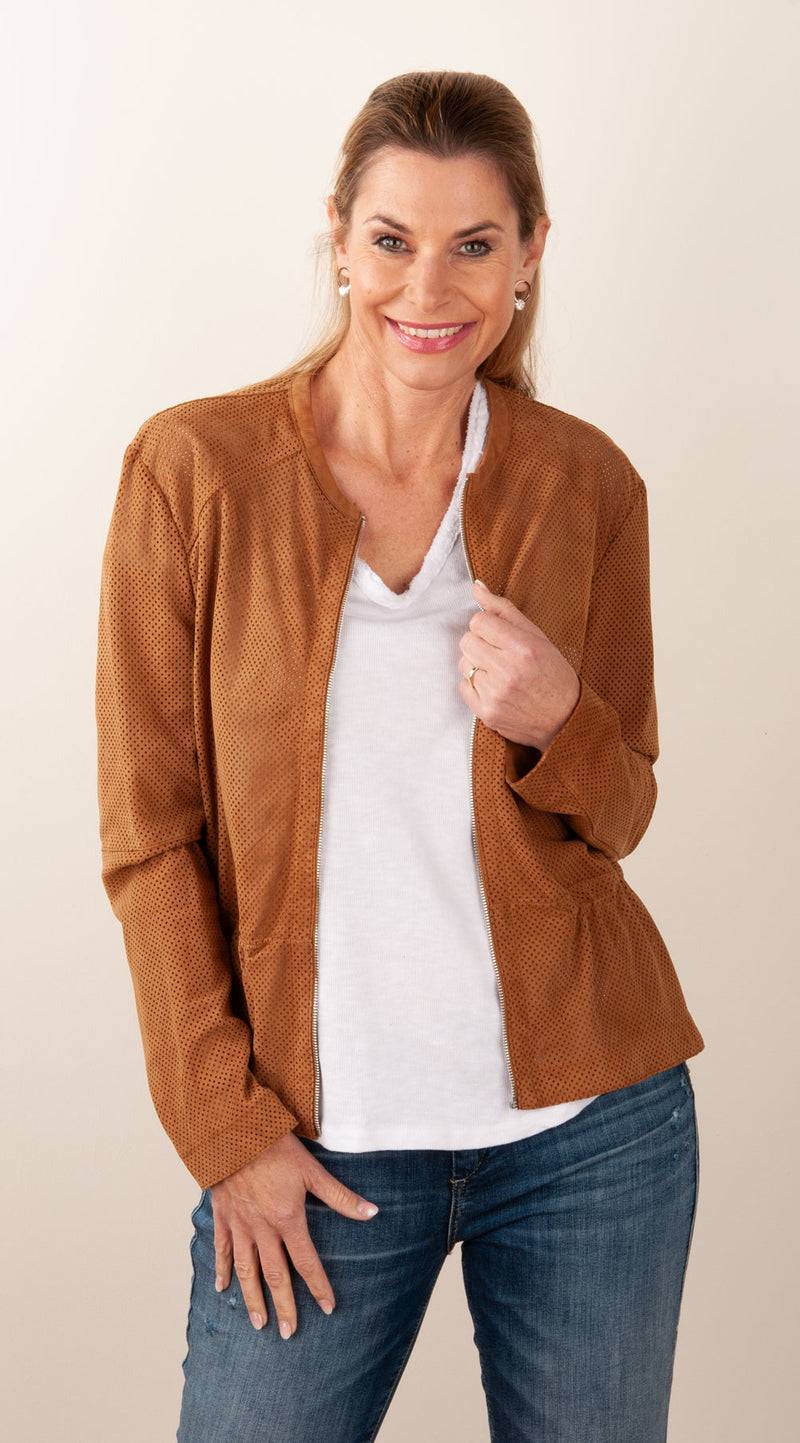 Milestone Lederjacke „Amora“ Cognac Riesige Ersparnisse