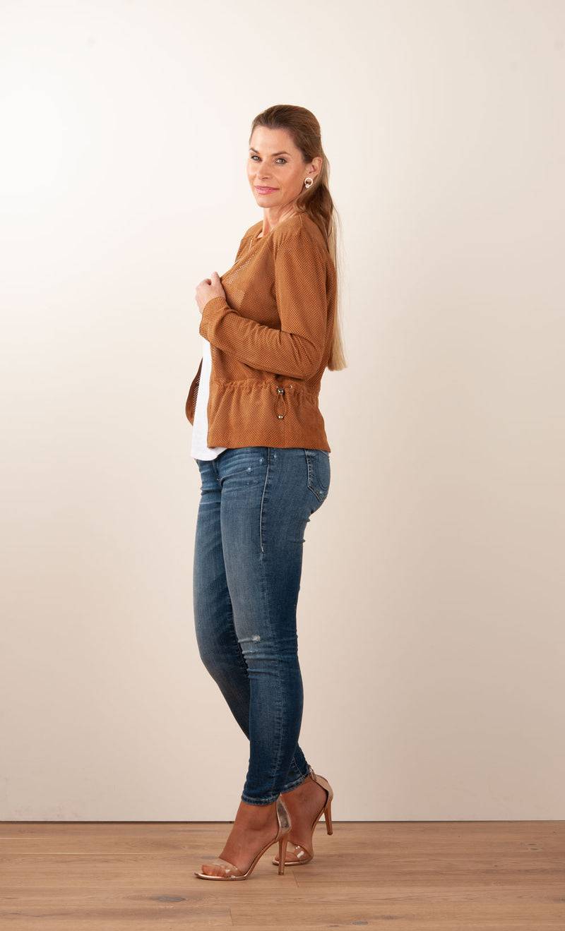 Milestone Lederjacke „Amora“ Cognac Riesige Ersparnisse