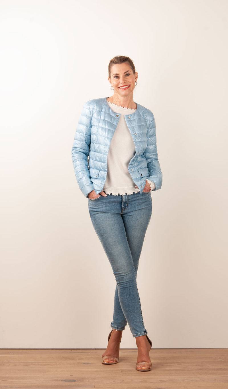 Herno Leichte Daunenjacke Hellblau Begrenzte Freigabe