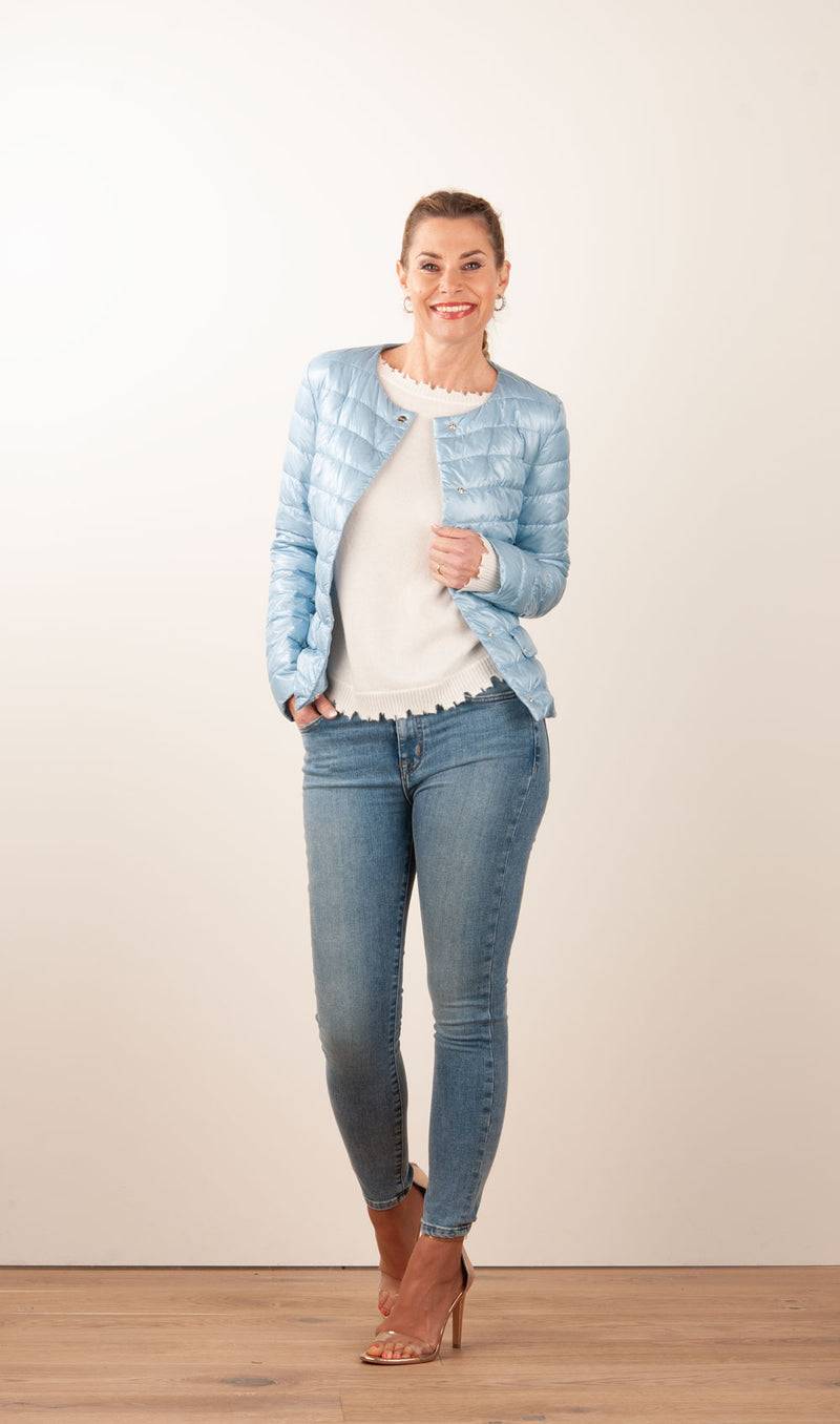 Herno Leichte Daunenjacke Hellblau Begrenzte Freigabe