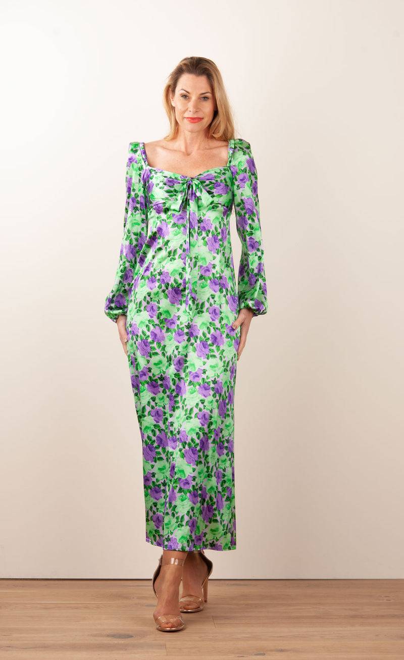 Kleid „Sorby“ Grün | Lila Nur noch ein Tag übrig