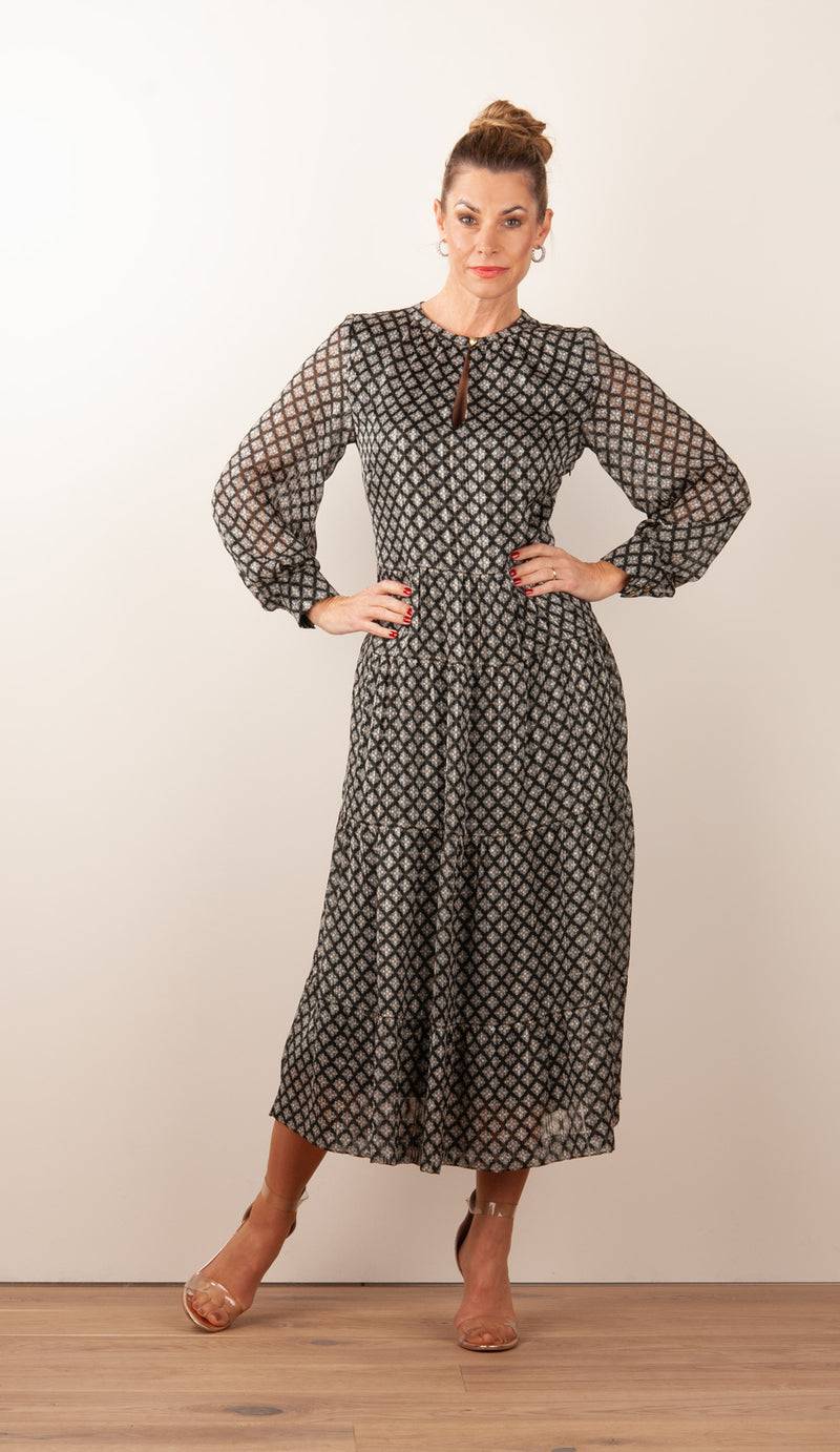 fleur Kleid Schwarz | Multicolor Fabrikladen