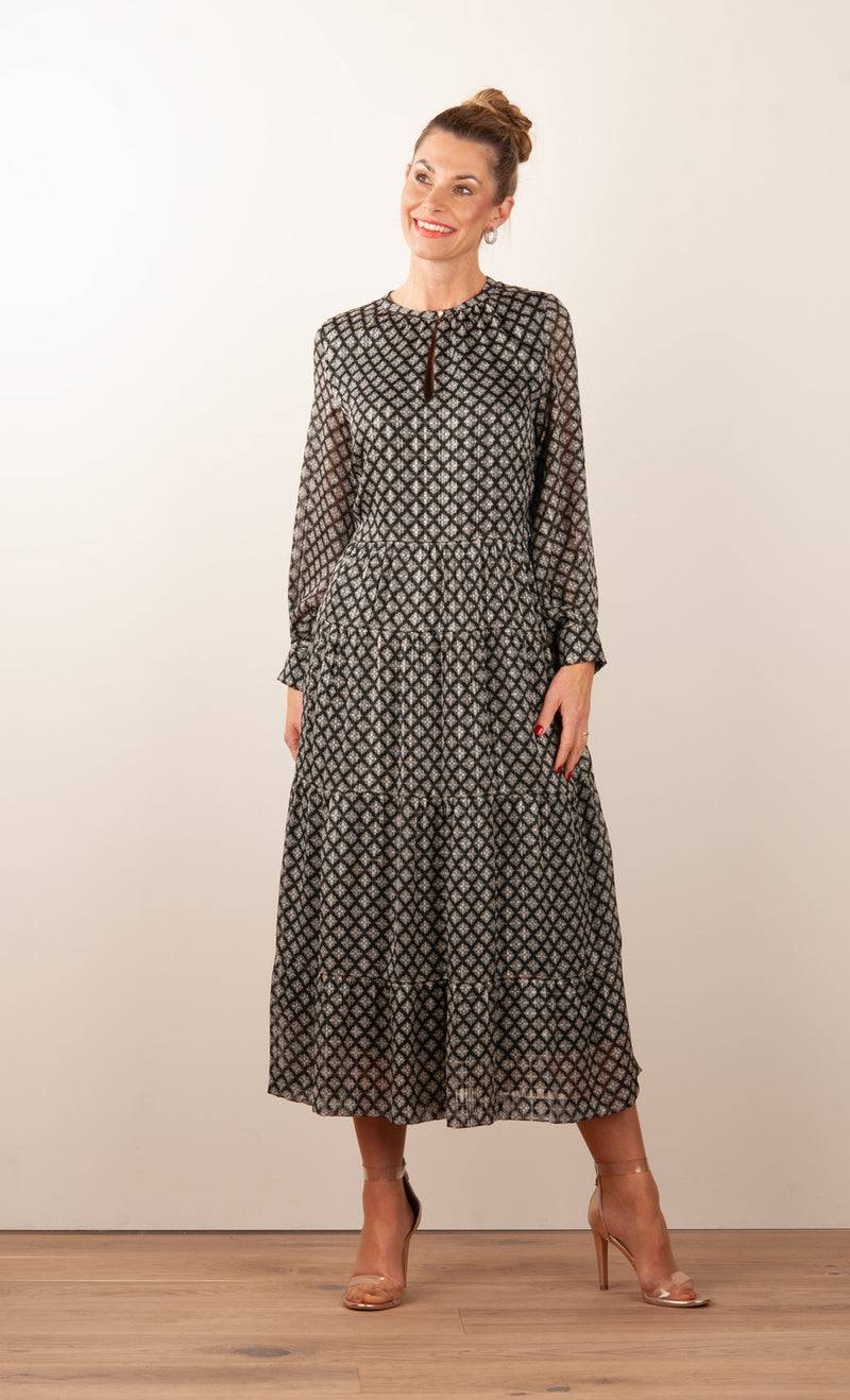 fleur Kleid Schwarz | Multicolor Fabrikladen