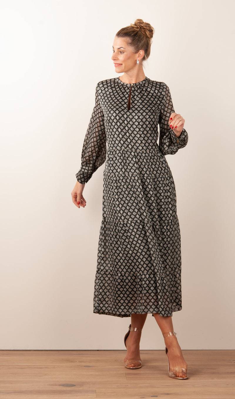 fleur Kleid Schwarz | Multicolor Fabrikladen