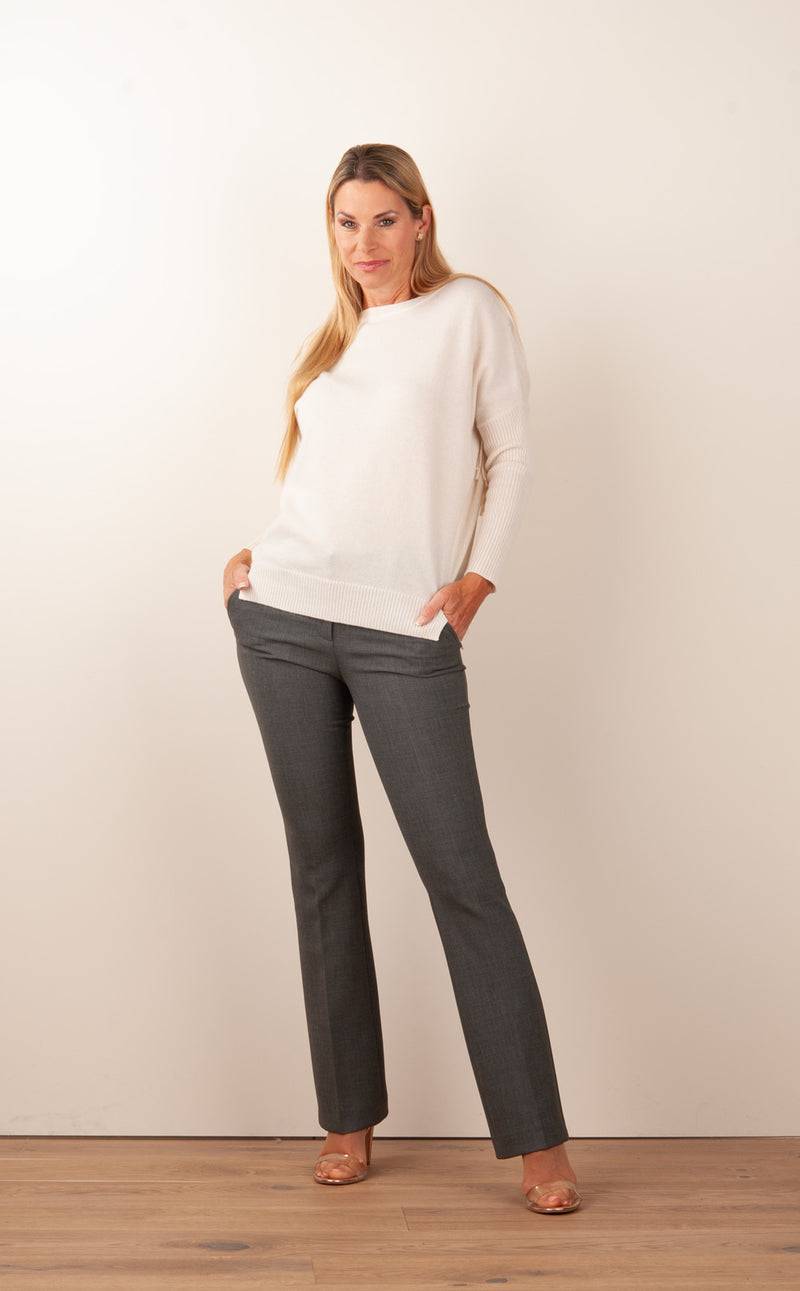 Seductive Hose „Caro“ Melange Grau Großer Ausverkauf