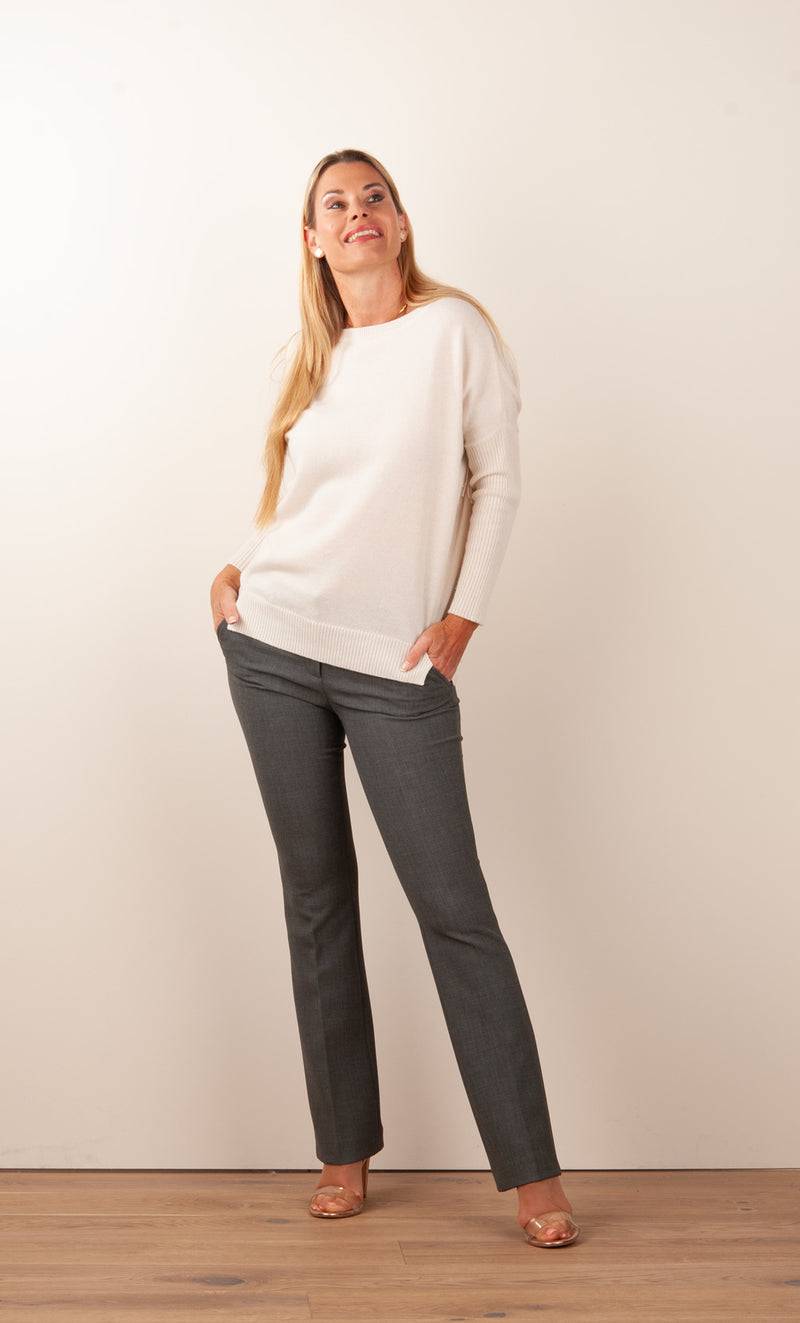 Seductive Hose „Caro“ Melange Grau Großer Ausverkauf