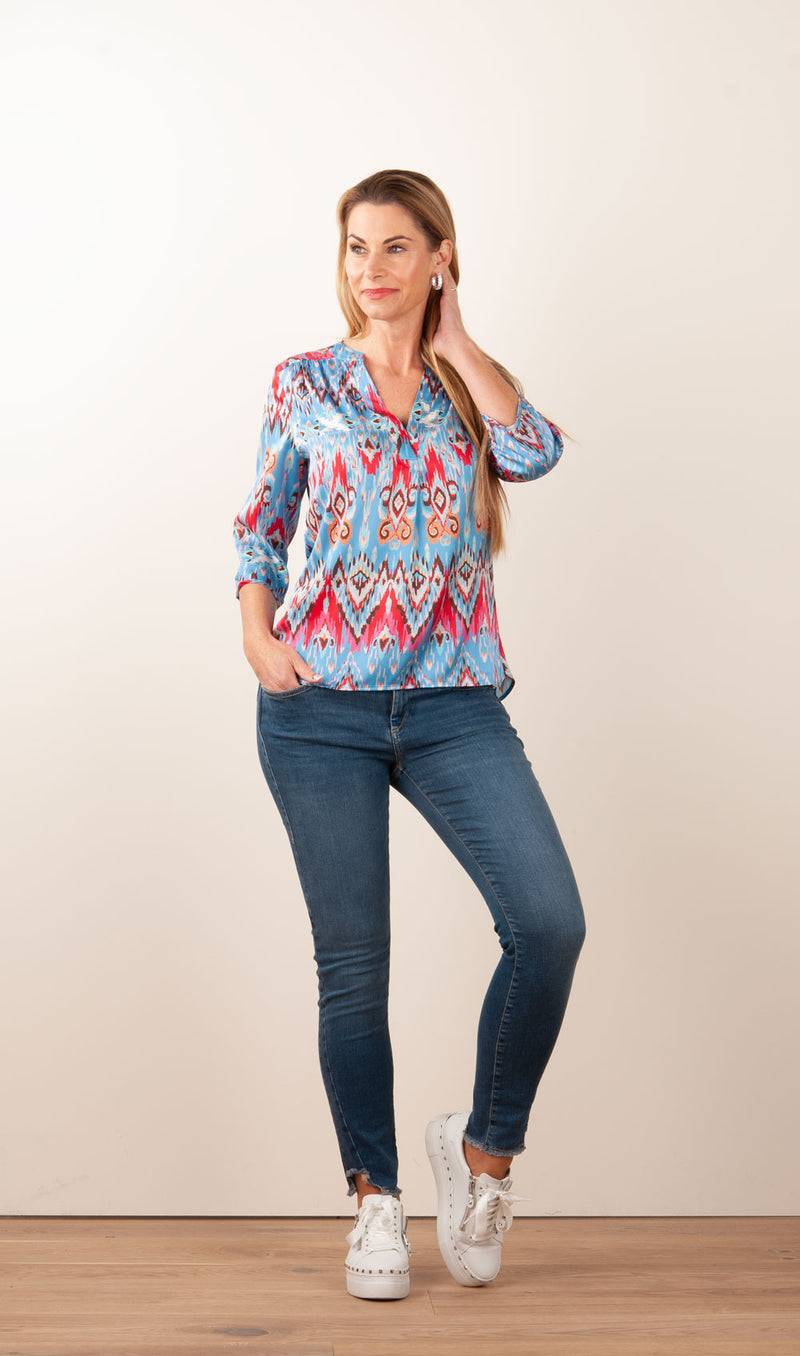 Dea Kudibal Schlupfbluse „Blair“ Blau | Multicolor JETZT KAUFEN