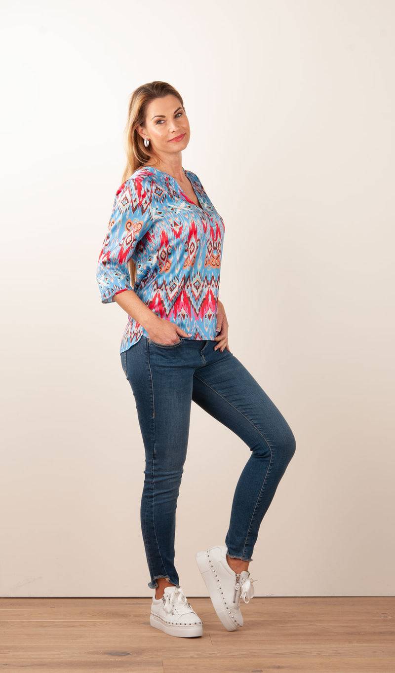Dea Kudibal Schlupfbluse „Blair“ Blau | Multicolor JETZT KAUFEN