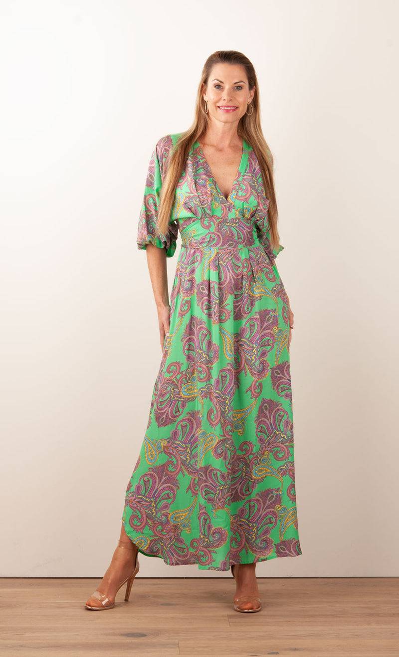 Melissa Odabash Kleid „Cecilia“ Grün | Multicolor Neueste Stile