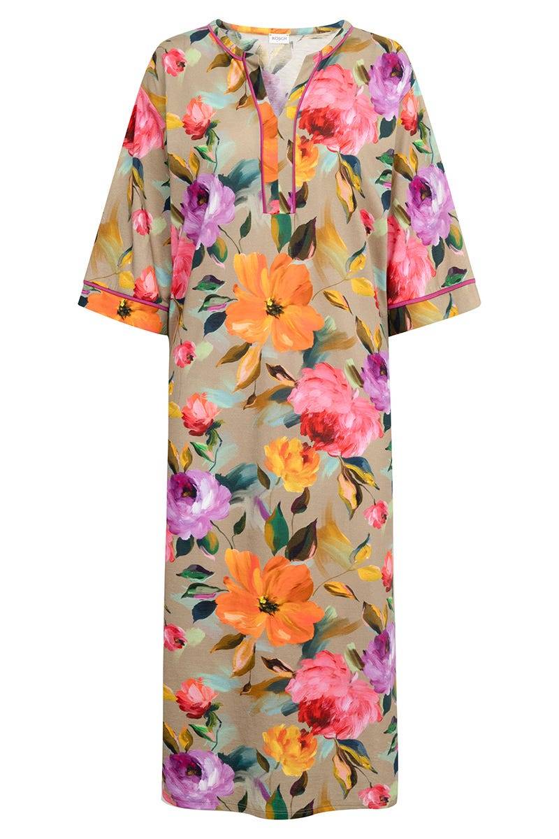 ﻿Rösch Nachthemd im Aquarell-Blüten-Druck Maxi-Länge Baumwolle/Modal Black Friday