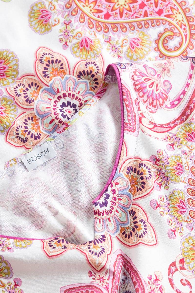 Rösch Pyjama im Paisley-Druck Beerenfarben Baumwolle/Modal Vatertagsangebot