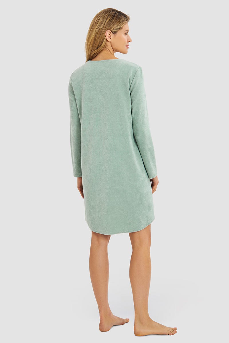 Rösch Hauskleid aus Frottee in Mintgrün Baumwolle/Polyester Große Rabatte