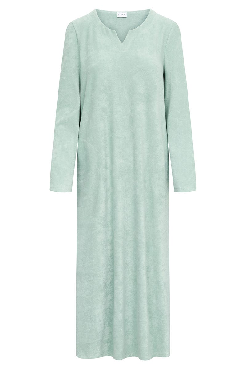 Rösch Hauskleid aus Frottee in Mintgrün Maxilänge Baumwolle/Polyester Neuheiten
