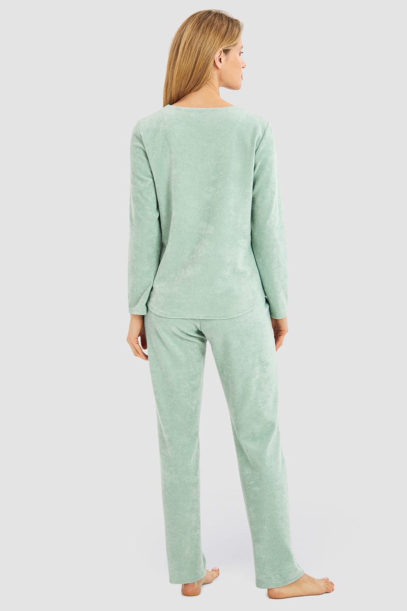 Rösch Hausanzug aus Frottee in Mintgrün Baumwolle/Polyester Bestseller