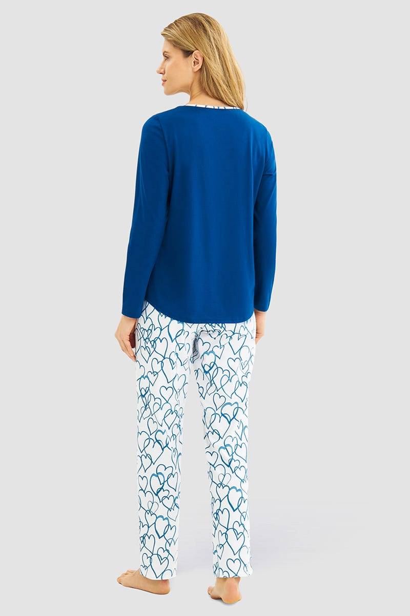 Rösch Pyjama mit Herzen-Druck 100% Baumwolle Bis zu 50% Rabatt