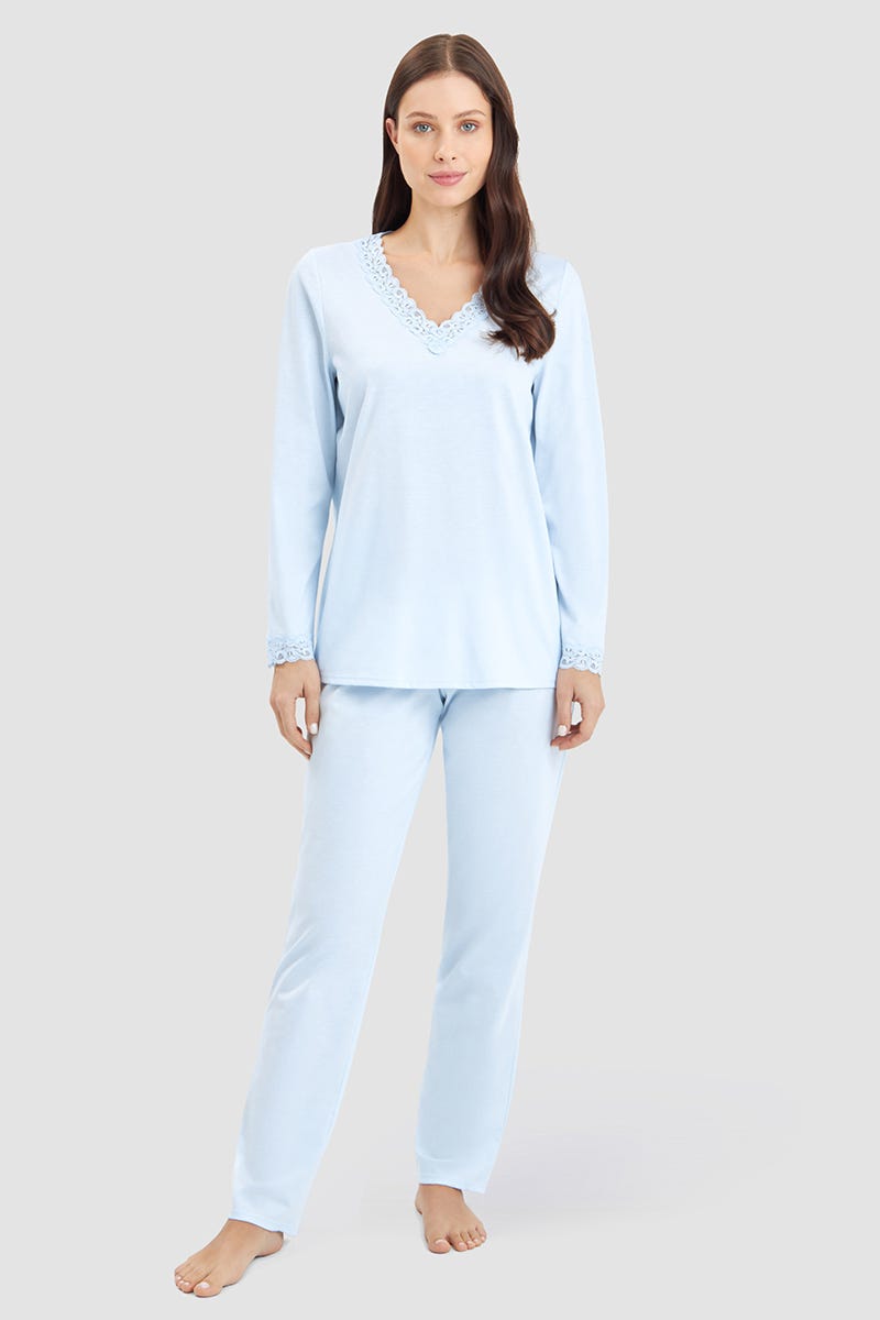Rösch Pyjama mit Spitzendetails Baumwolle/Modal Bis zu 55% Rabatt
