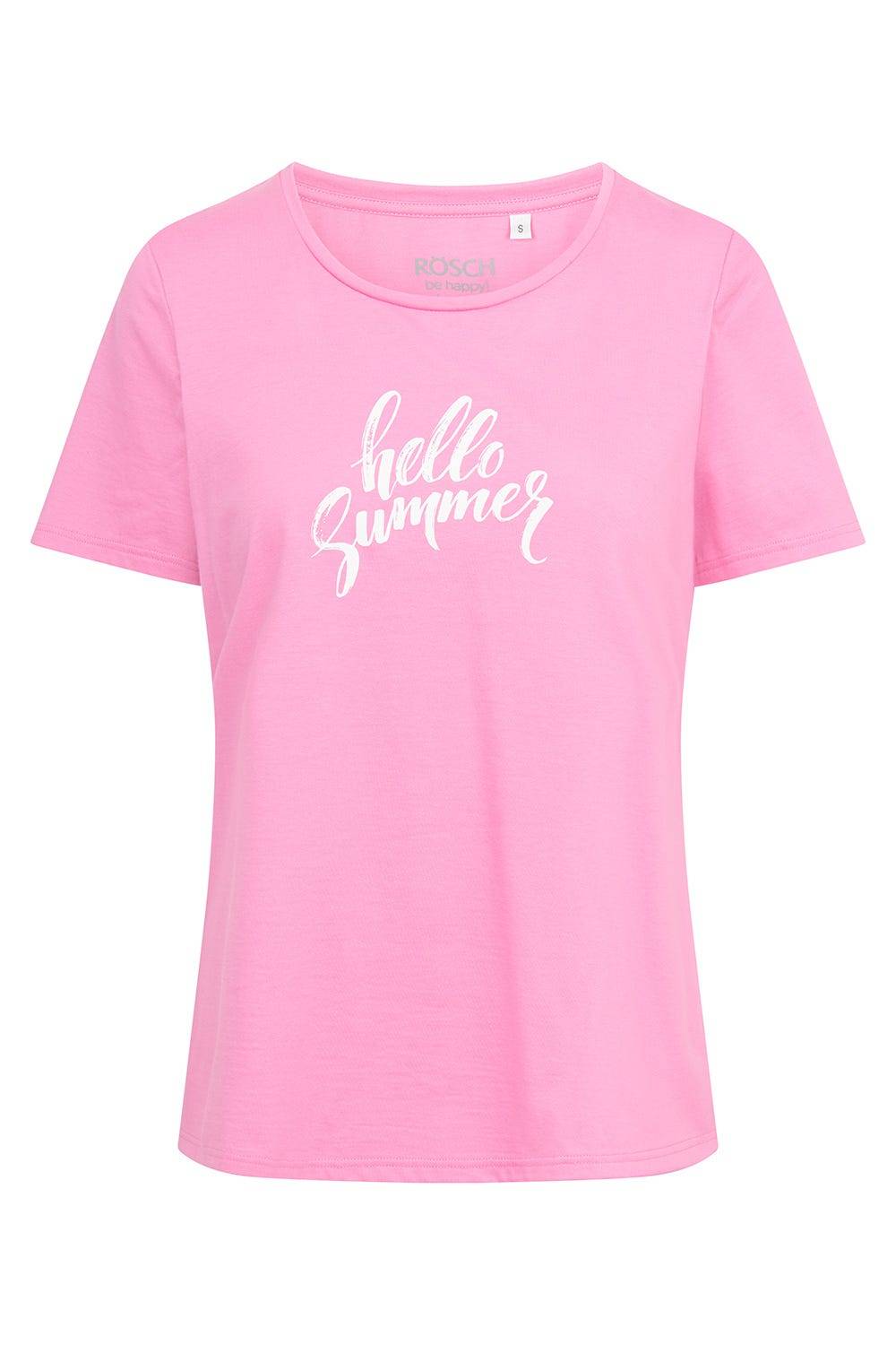 Rösch Pyjamashirt mit Schriftzug Sommer 100% Baumwolle Nur noch ein Tag übrig
