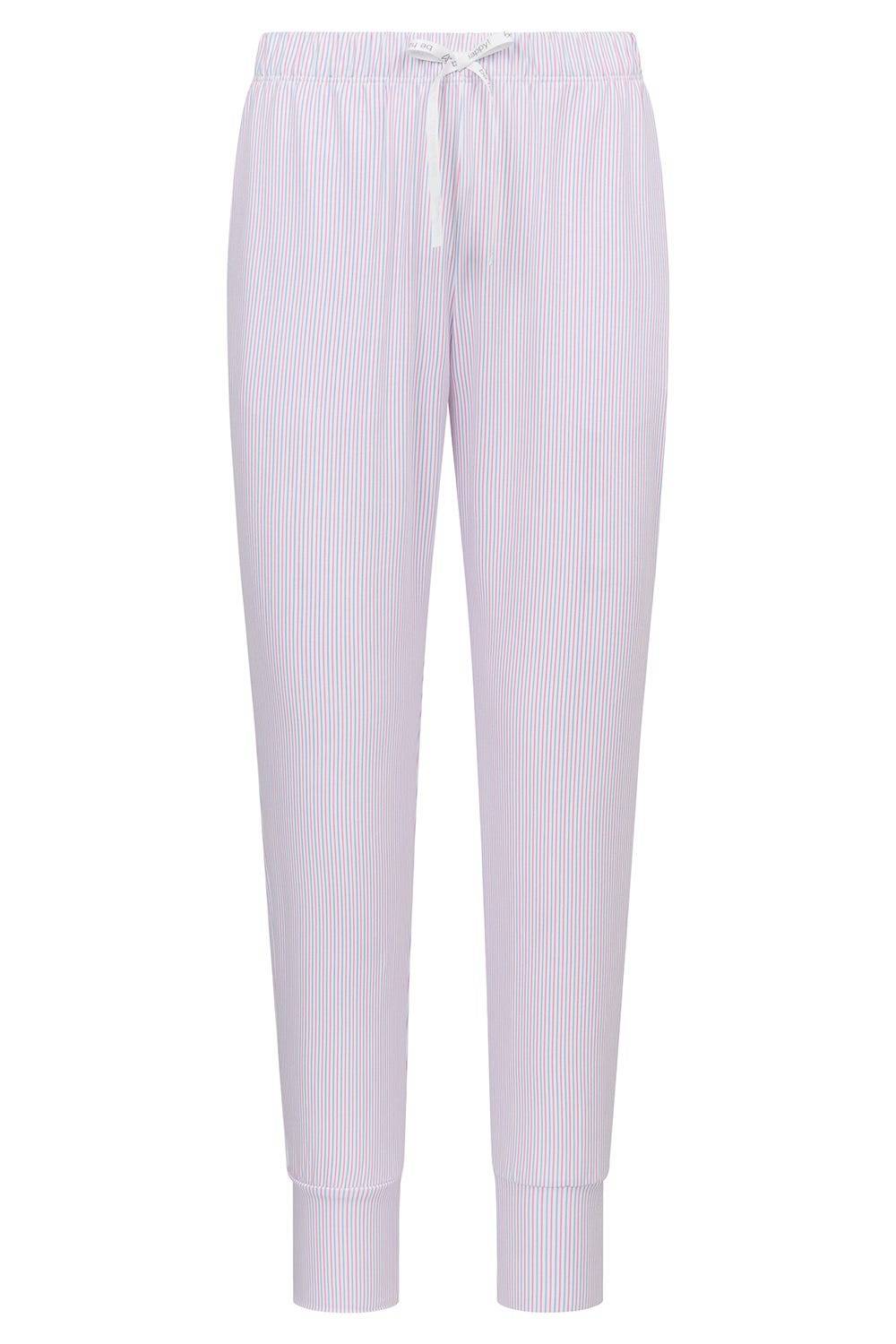 Rösch 7/8-Hose im Streifendruck Rosa-Blau Baumwolle/Elasthan Super Rabatt