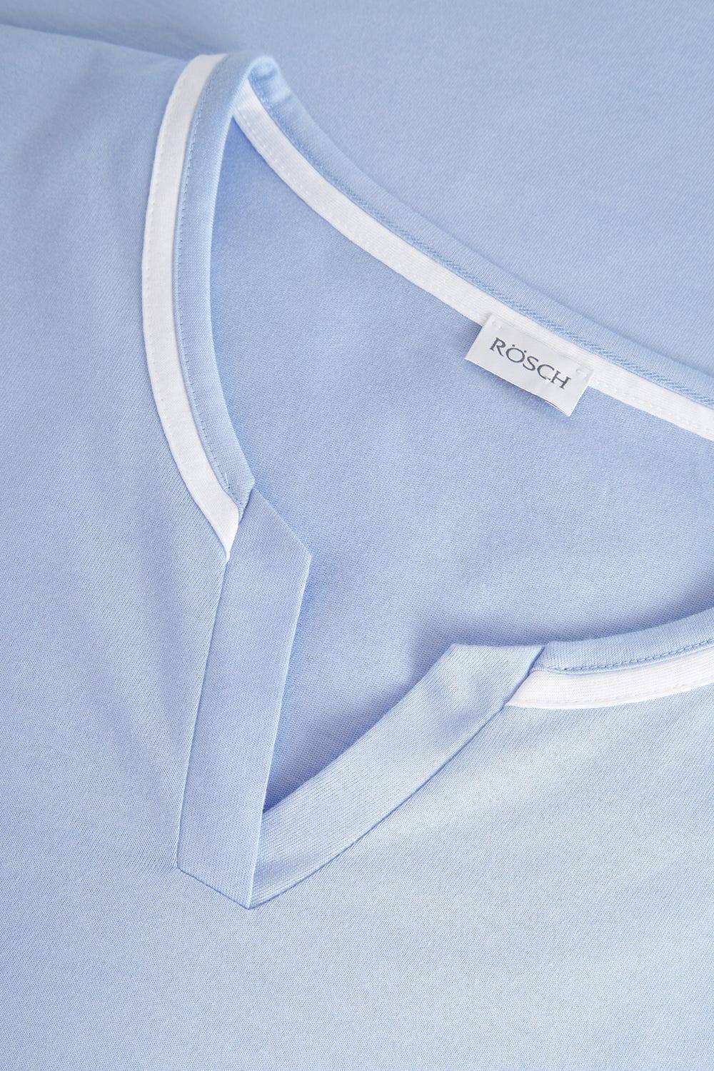Rösch Pyjama mit Punktedruck Blau-Weiß 100% Baumwolle Speichern exportieren