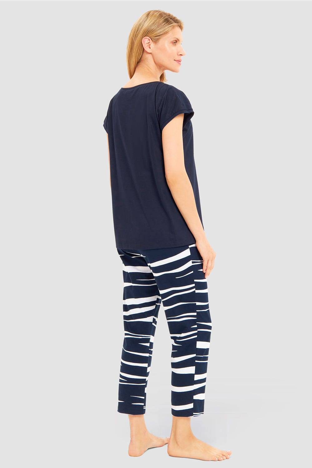 Rösch Pyjama mit Grafikdruck Wellenförmig 100% Baumwolle Im Verkauf