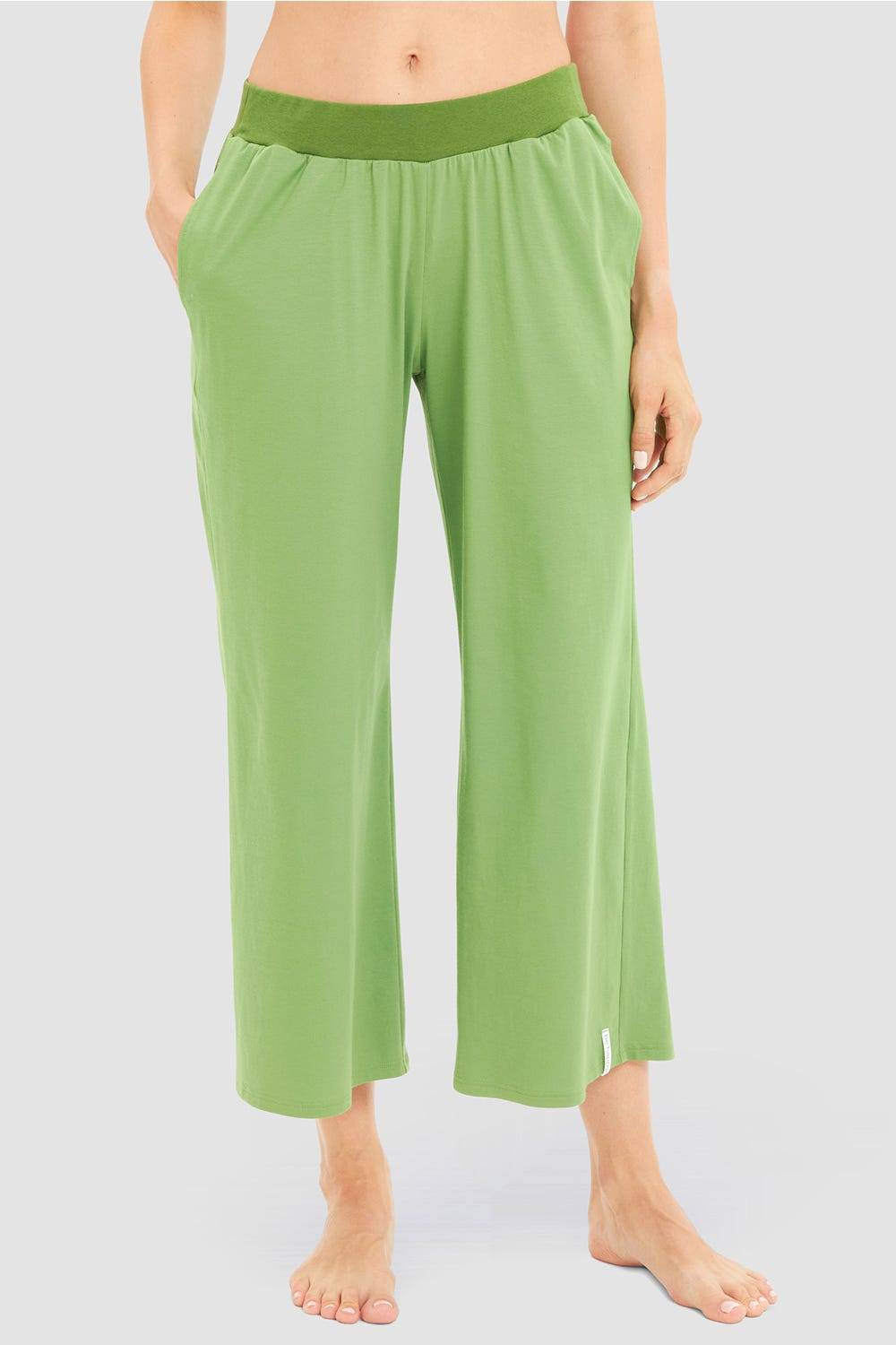 Rösch 7/8-Hose in Grün sommerliche Culotte Baumwolle/Elasthan Rabatte dieses Monats