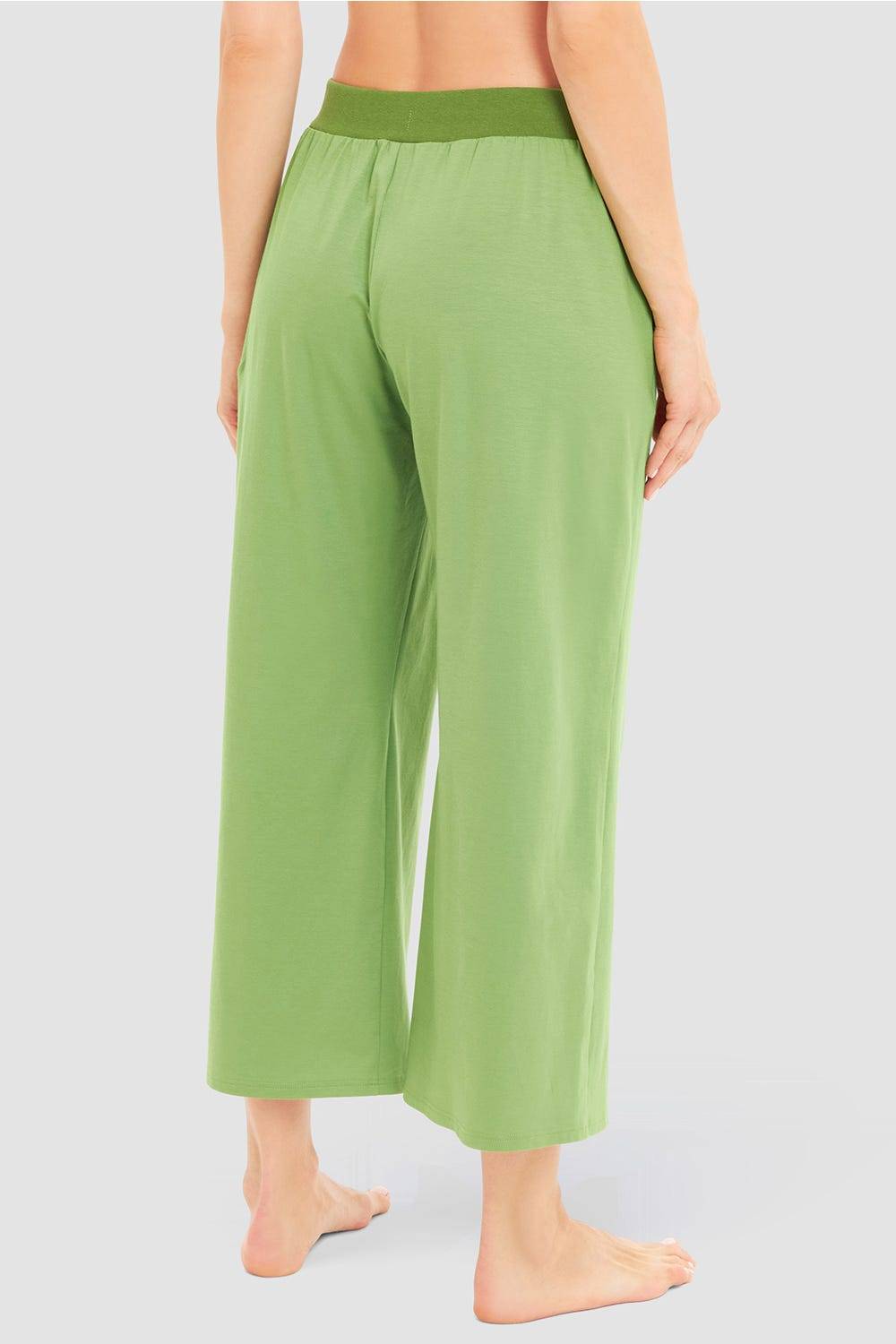 Rösch 7/8-Hose in Grün sommerliche Culotte Baumwolle/Elasthan Rabatte dieses Monats