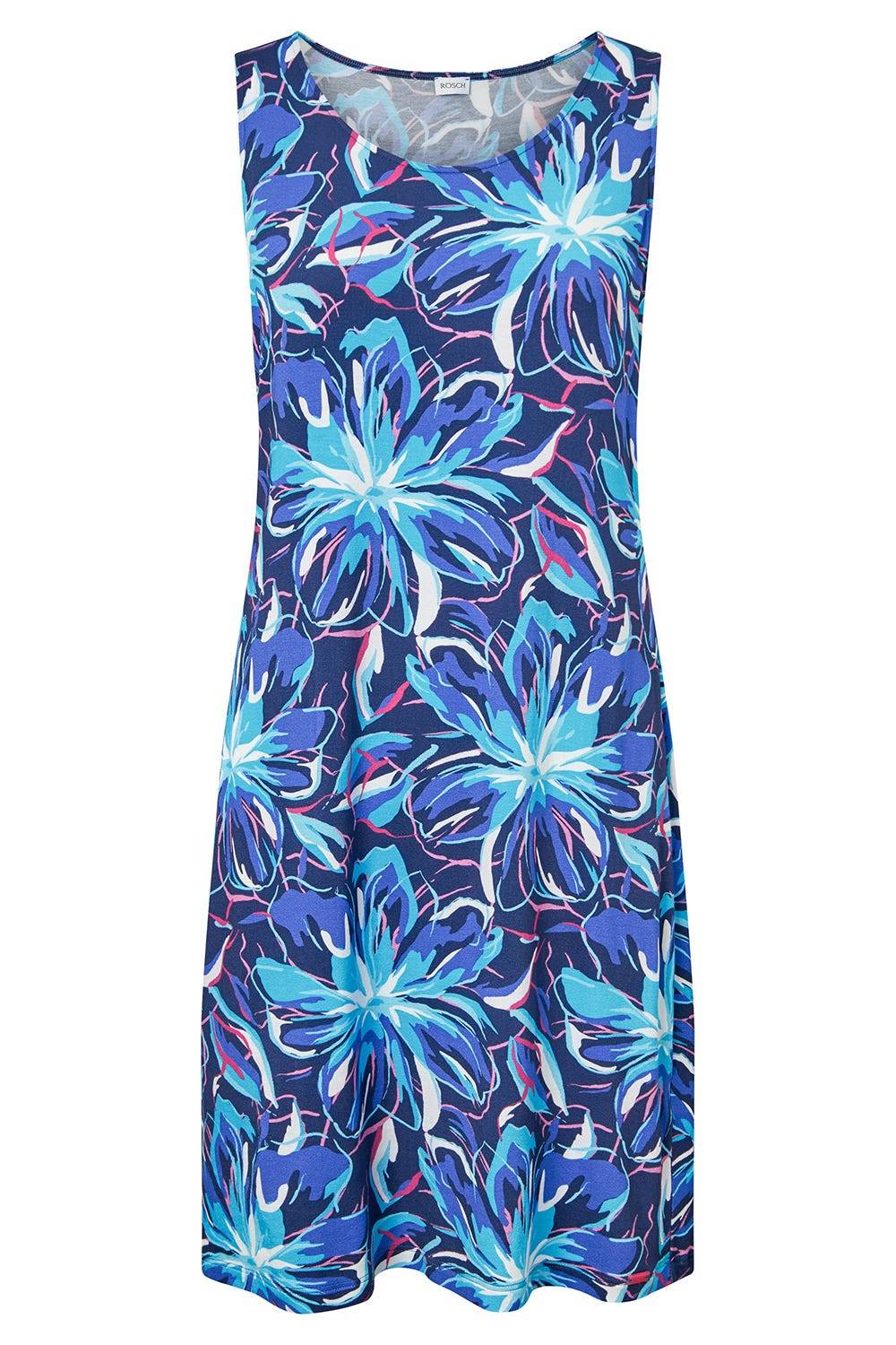 Rösch Strandkleid Ärmellos im Blumendruck Neonfarben Baumwolle/Elasthan Limitierter Zeitrabatt