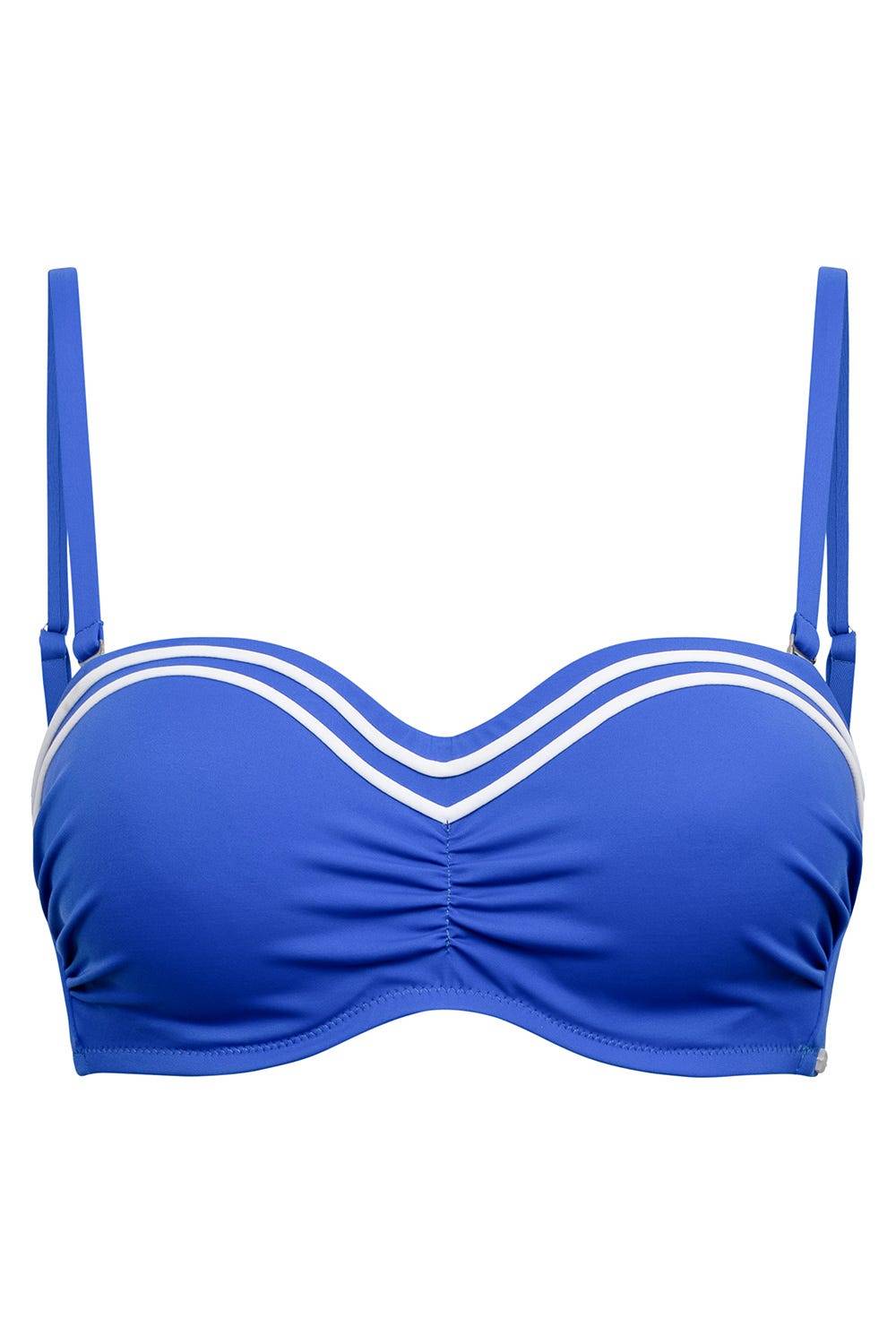 Rösch Bikini-Oberteil mit Streifendetails Neon-Blau Großer Ausverkauf