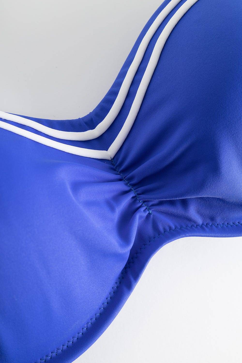 Rösch Bikini-Oberteil mit Streifendetails Neon-Blau Großer Ausverkauf