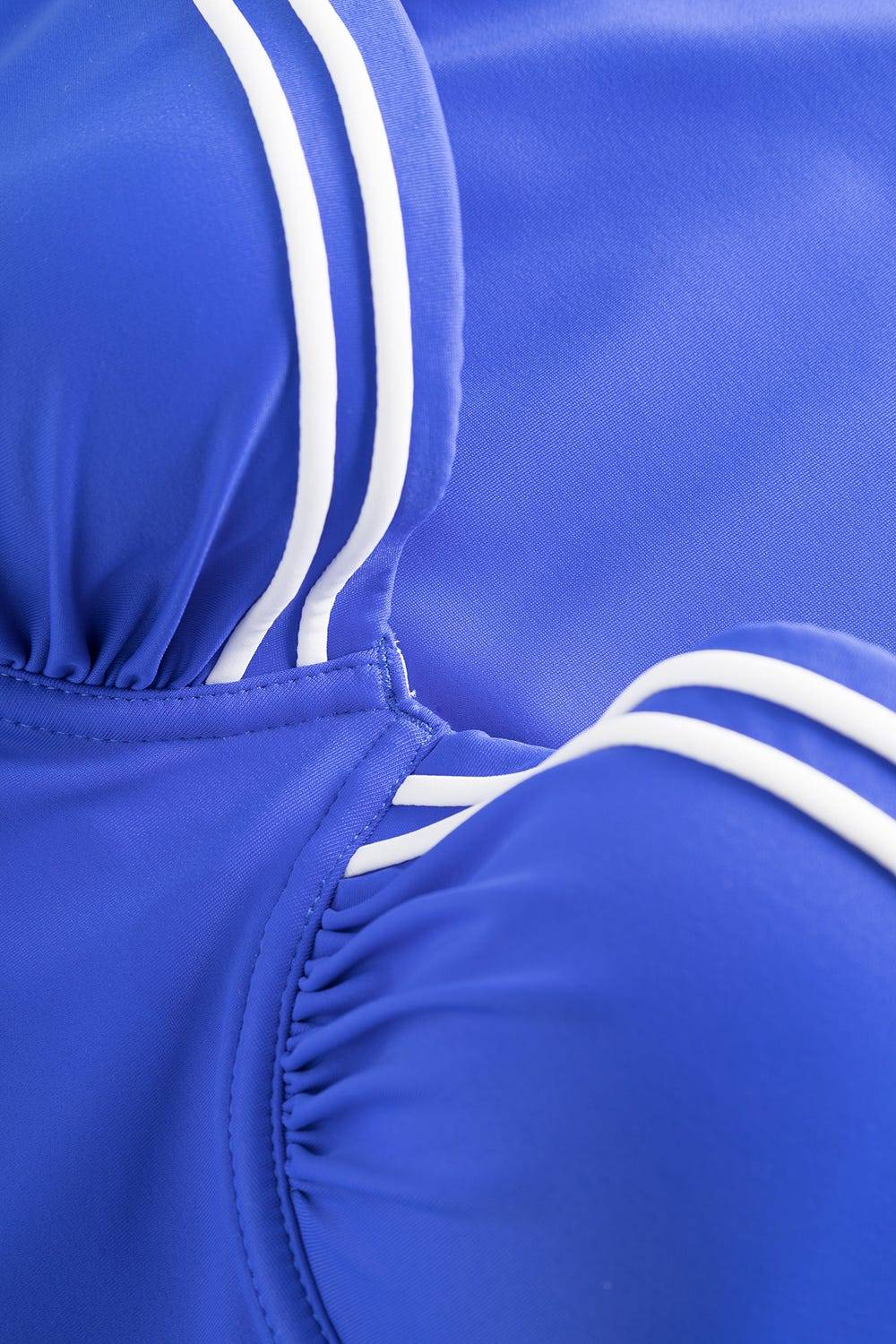 Rösch Badeanzug mit Streifendetails Neon-Blau Begrenztes Angebot