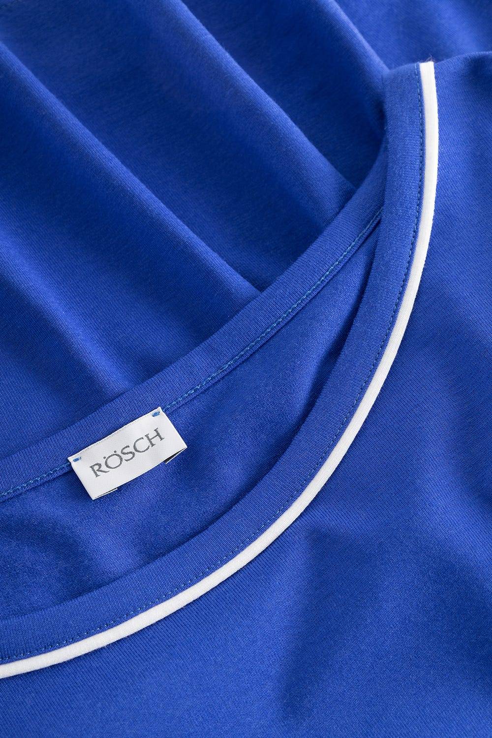 Rösch Strandkleid Kurzarm mit Kontrast-Paspeln Neon-Blau Online Shopping
