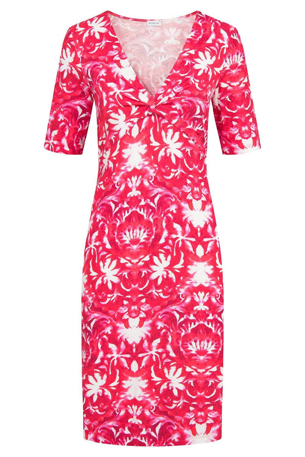 Rösch Strandkleid Ärmellos im Ornament-Druck Rot-Weiß Knot-Optik Muttertagsangebot