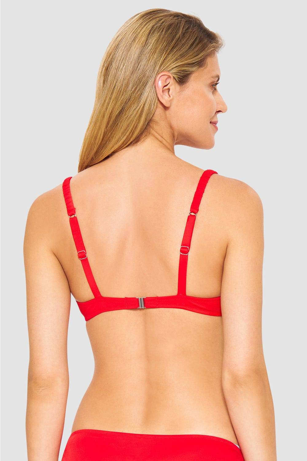 Rösch Bikini-Oberteil in Rot einfarbig Spacer-Cup Vatertagsangebot