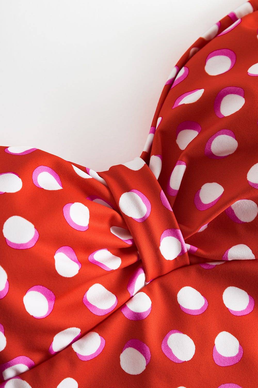 Rösch Tankini-Oberteil Neckholder im Retro-Tupfendruck Rot-Weiß Jubiläumsangebot