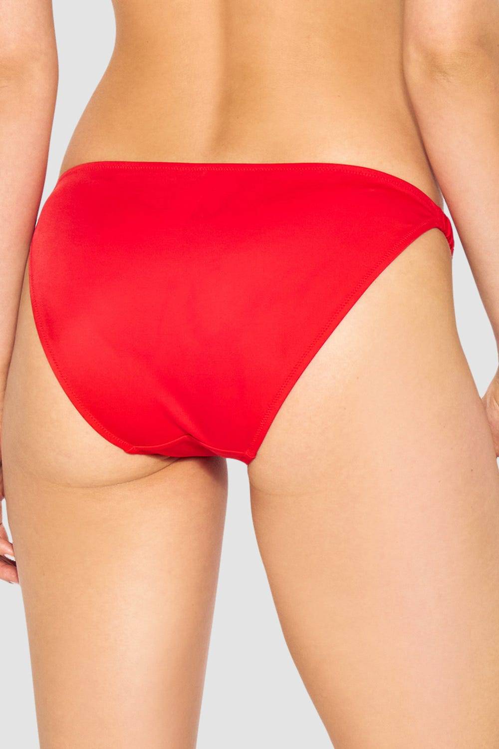 Rösch Bikini-Hose in Rot einfarbig mit Raffungen Lagerräumung