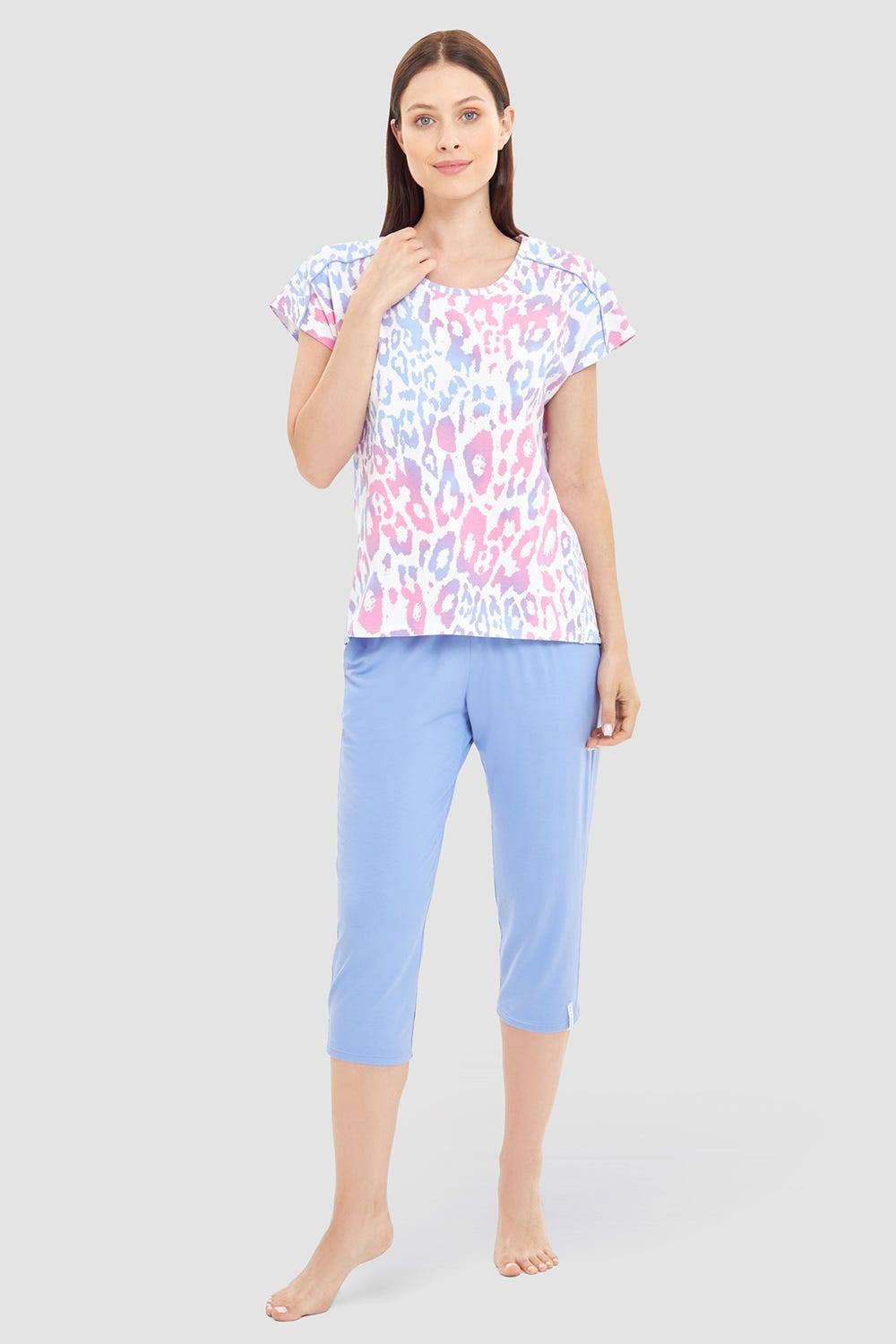 Rösch Pyjamashirt im modernen Leoprint Baumwolle/Elasthan Heißer Verkauf