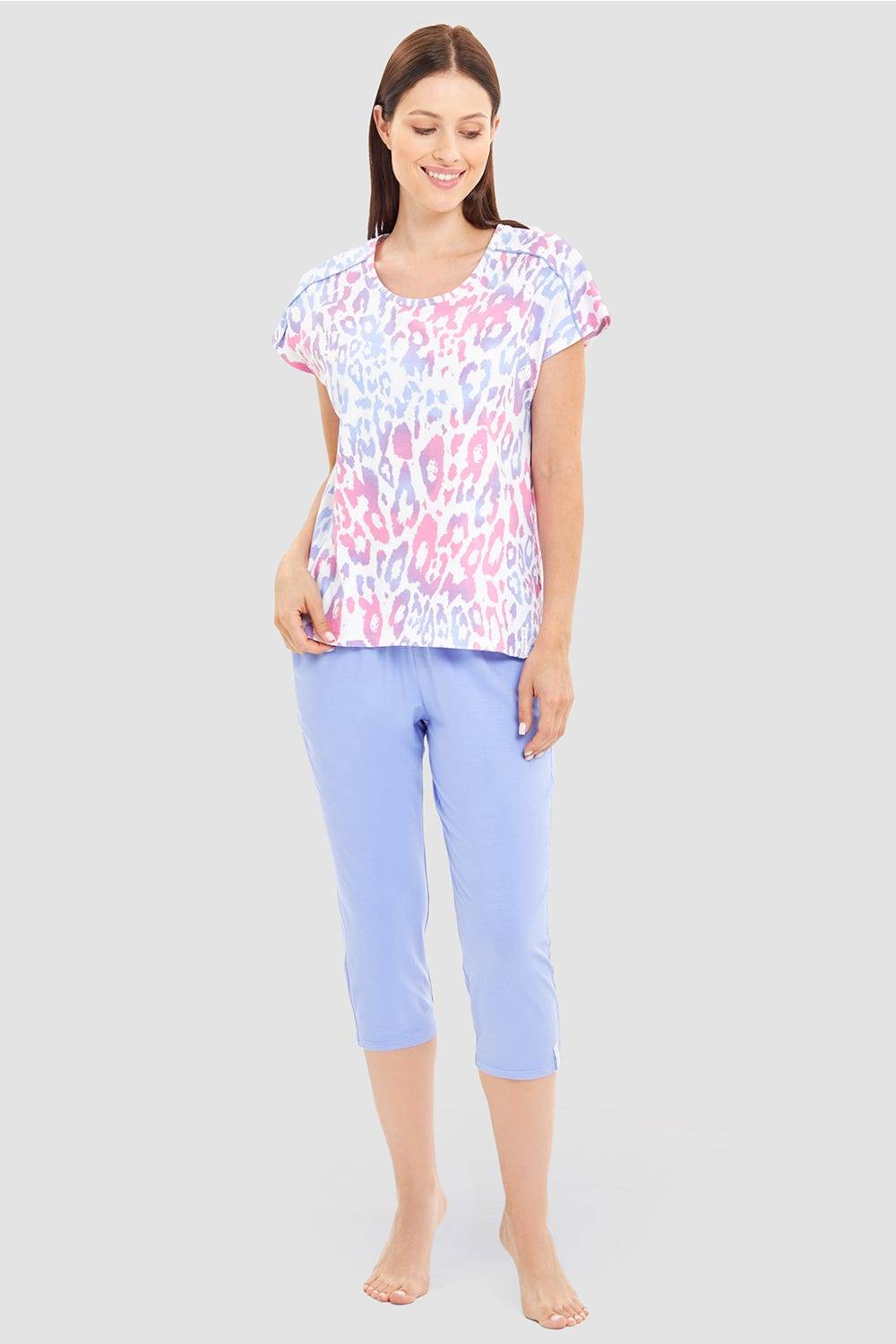 Rösch 3/4-Pyjamahose in Lavendel Viskose/Elasthan Top Angebot