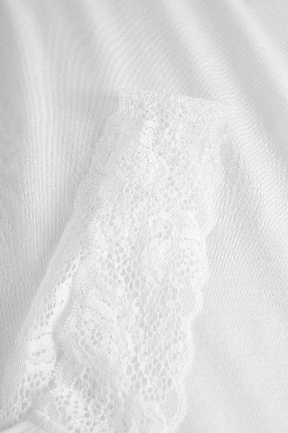 Rösch Pyjama kurz mit Spitzendetail 100% Baumwolle Neueste Mode