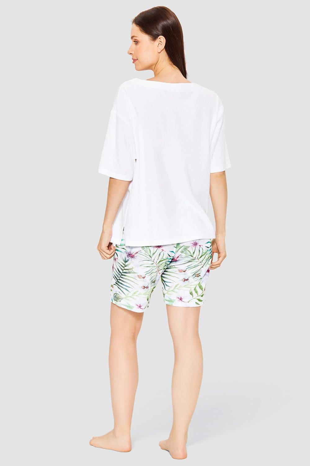 Rösch Pyjama mit exotischem Blumendruck Frottee Baumwolle/Polyester Bestseller