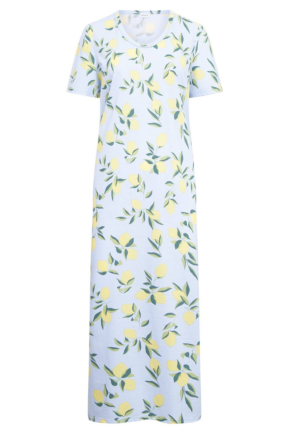 Rösch Nachtkleid im Zitronendruck Maxilänge sommerlich 100% Baumwolle Begrenzte Freigabe