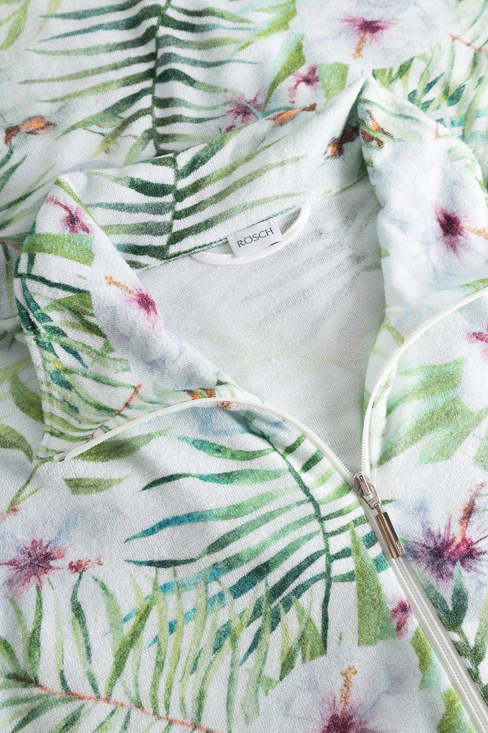 Rösch Morgenmantel im exotischem Blumendruck Frottee Baumwolle/Polyester Vierteljährliche Förderung