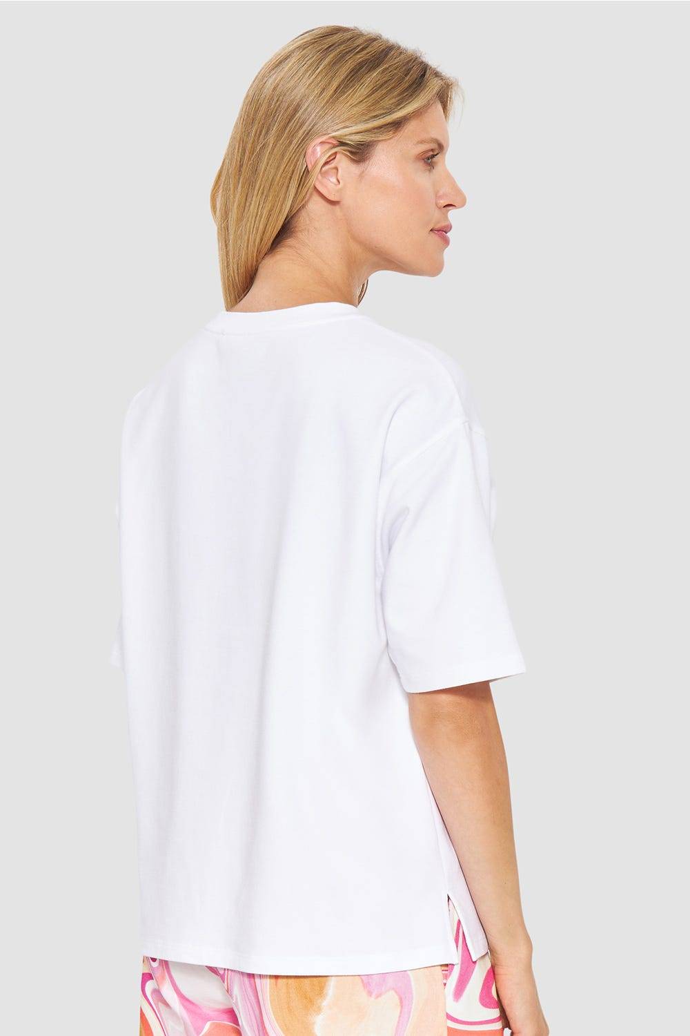 Rösch Sweatshirt in Weiß kastenförmig Baumwolle/Elasthan Discount Store für neue Produkte