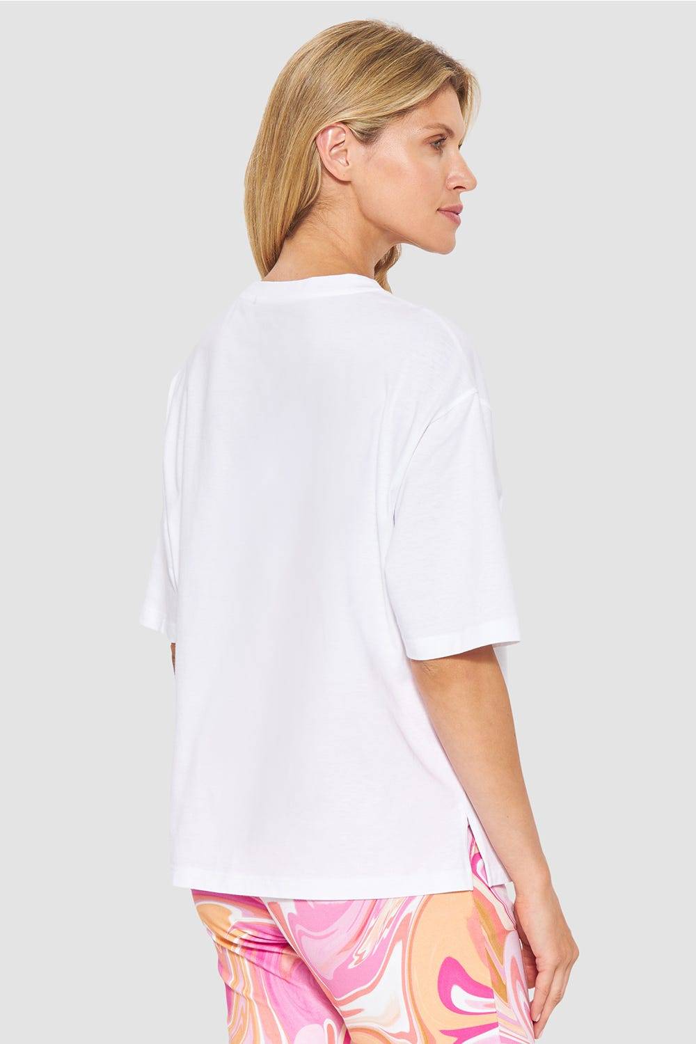 Rösch T-Shirt mit Schriftzug Sommer 100% Baumwolle Kostenloser Versand international