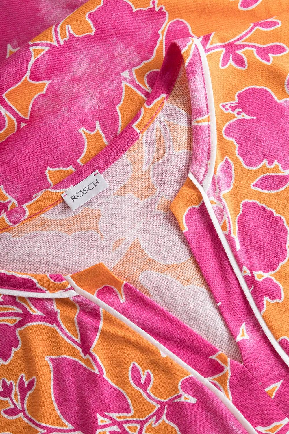 Rösch Nachthemd im floralen Druck Orange-Pink Tunika-Style Baumwolle/Modal Speichern exportieren