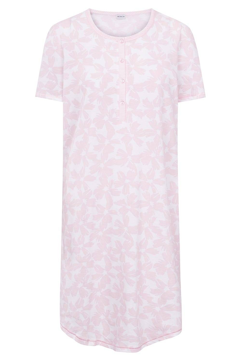 Rösch Nachthemd im Muster-Mix Blumen Streifen Rosa 100% Baumwolle 50% Rabatt für begrenzte Zeit