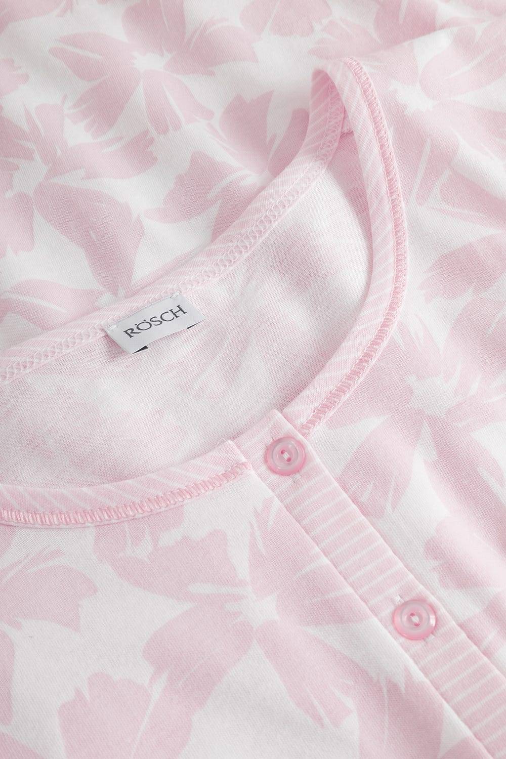 Rösch Pyjama im Muster-Mix Blumen Streifen Rosa 100% Baumwolle Rabatte dieses Monats