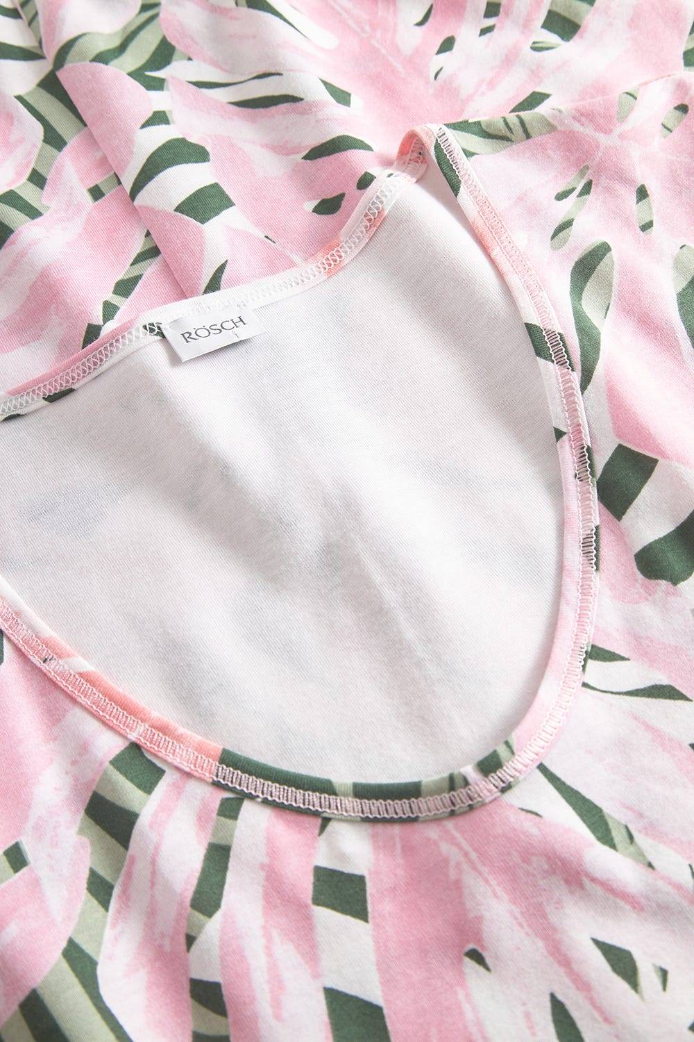 Rösch Nachtkleid im Blätterdruck exotisch Maxi-Länge 100% Baumwolle Online