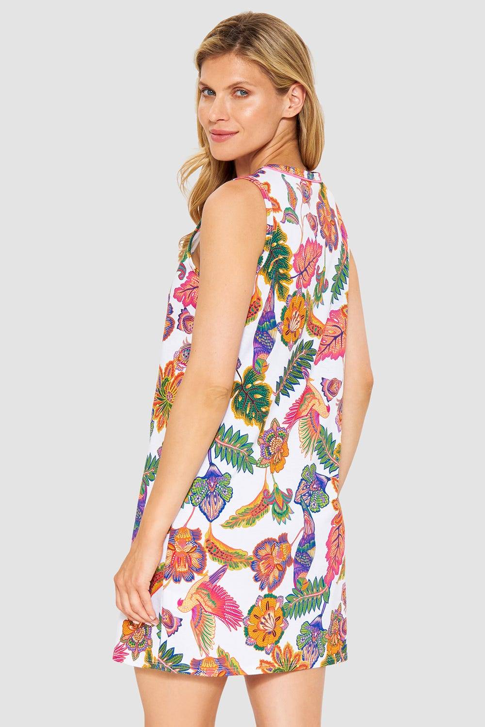 Rösch Nachthemd Ärmellos mit Blumenprint exotisch Baumwolle/Modal Hotsell