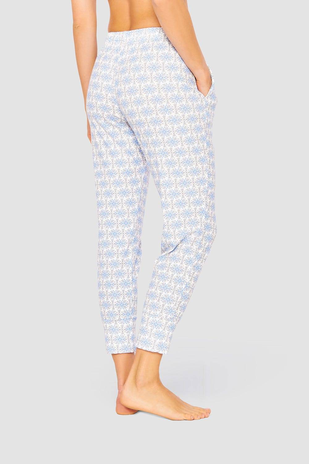 Rösch 7/8-Hose im Schneeflocken-Druck Baumwolle/Elasthan Fabrik Onlineshop